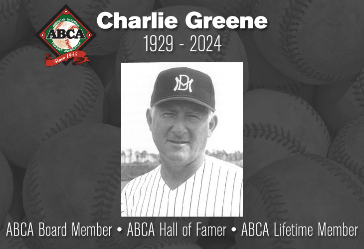 Charlie Greene In Memoriam Photo with text of his career highlights