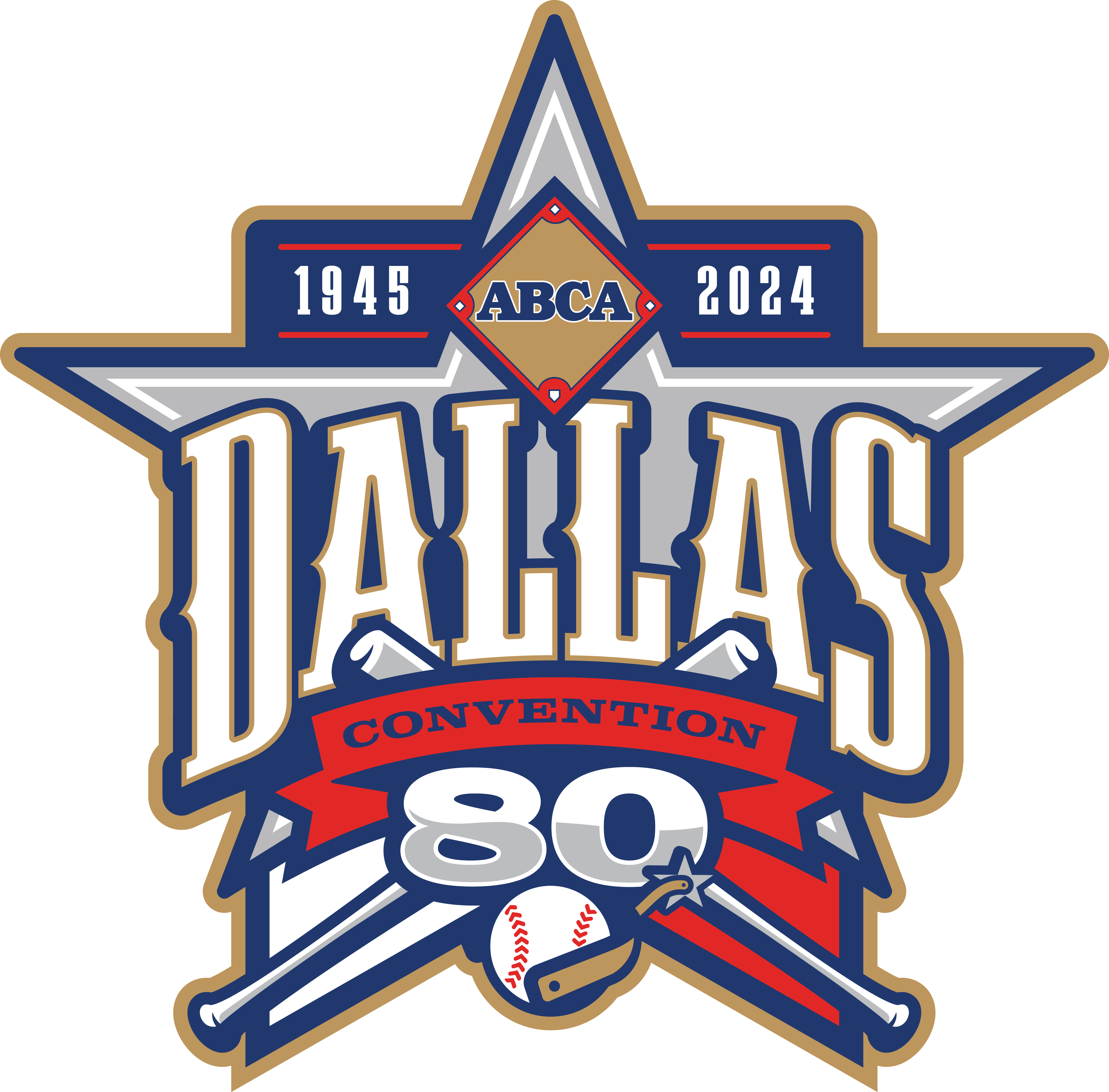 2024 ABCA Convention logo with a star in background and ABCA logo in front