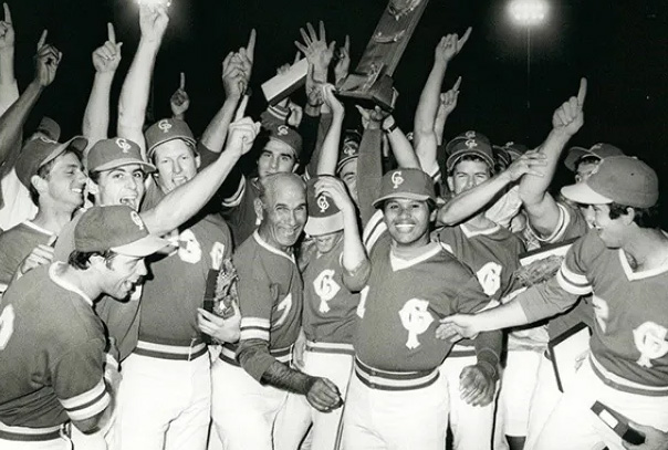 A team celebrating a championship.