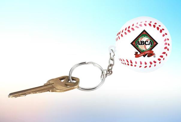 Key on a baseball keychain