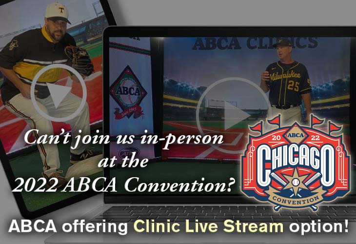 iPad & Computer with ABCA Clinics showing in background and text stating Clinic Live Stream Option now available