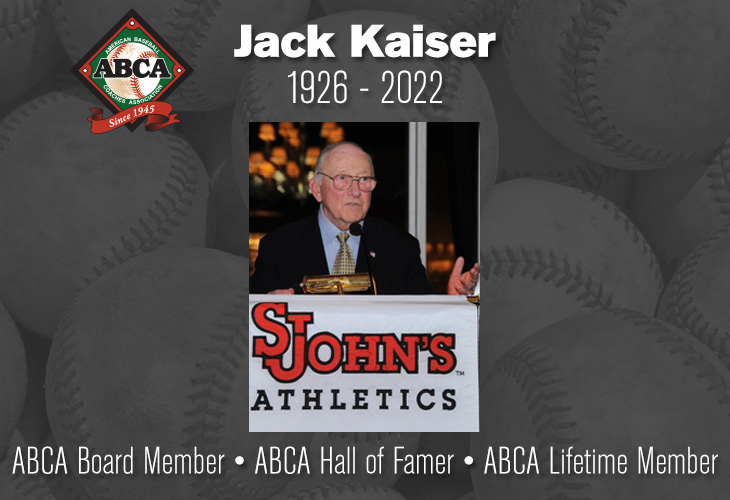 Jack Kaiser Memorial Photo with text of his career highlights